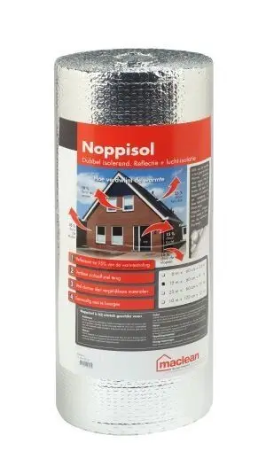 Noppisol enkelzijdig 0,6x15m (9m²) Express Levering