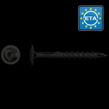 Rechtstreeks Van De Fabrikant Tellerkopschroef zwart Ø 8x 80 Zn (T40) 50 STUKS (flenskophoutschroef)