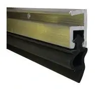 Tochtprofiel opbouw alu + zwart rubber 20mm 2,3m¹ Premium