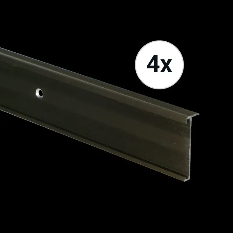 Express Levering Trapneusprofiel 14 x 43mm Brons 1,5m, per set van 4 stuks