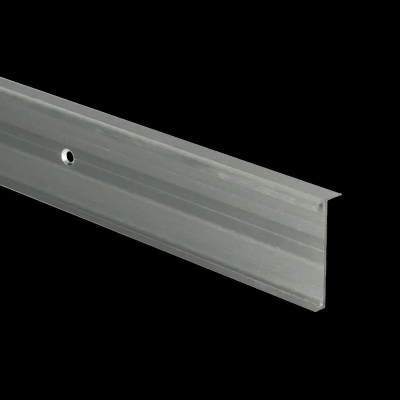 Direct Beschikbaar Trapneusprofiel 14 x 43mm Zilver geborsteld 1m, per stuk