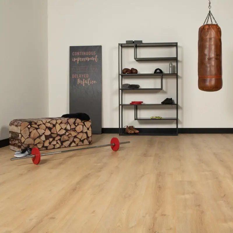 Douwes Dekker Elegant Riante Plank Basilicum,naturel eiken laminaat met rondom velling Weekendaanbieding