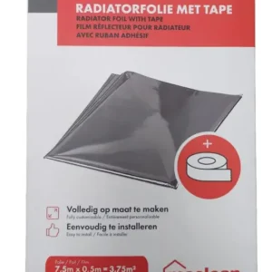 Radiatorfolie 7,5 x 0,5m 3,75m² incl. tape Direct Beschikbaar