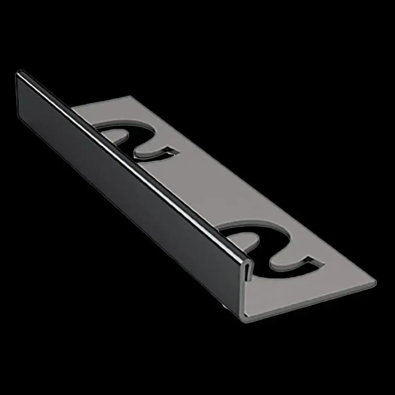 SUBSTRAT Recht Tegelprofiel Aluminium Zwart Chrome 11mm, 250cm (18006) Laatste Kans