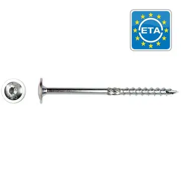 Beste Prijs Tellerkopschroef Ø 6x 60 Zn (T40) 100 STUKS (flenskophoutschroef)