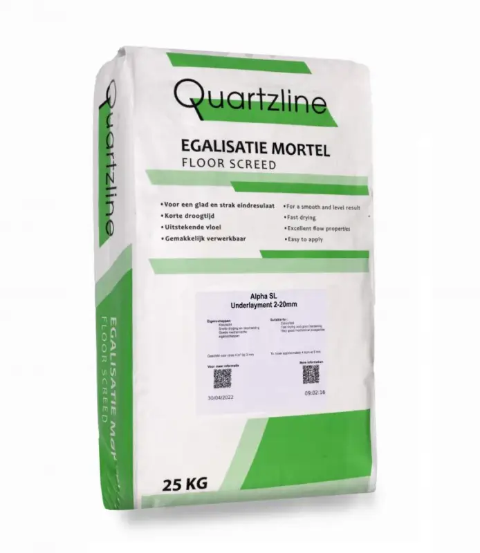 Rechtstreeks Van De Fabrikant Quartzline Alpha SL Egaline Gips 25 kg