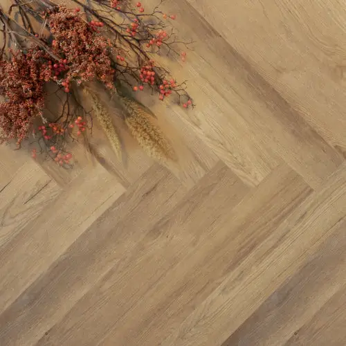 Douwes Dekker PVC klik brede visgraat gemberkoek Ultra Mat Aanbieding